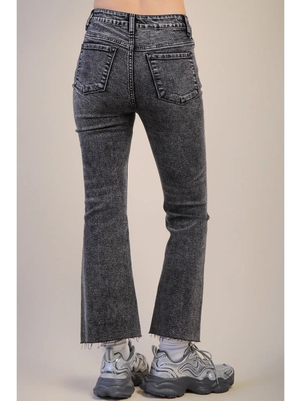 Jean Washed Denim Bootcut Pants