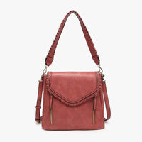 Lorelei Double Zip Whipstitch Trim Crossbody