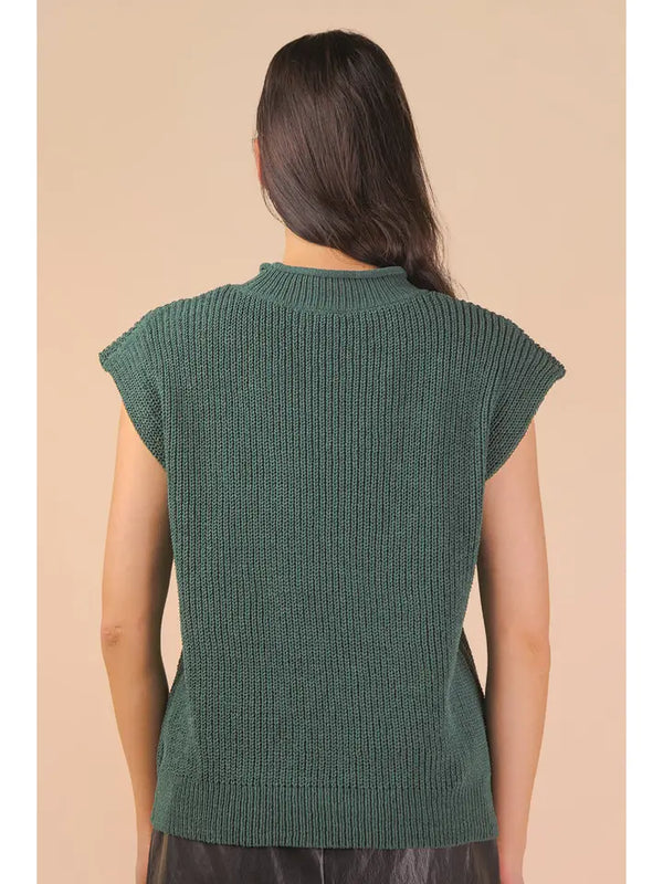 Oversized Soft Knit Sweater Vest Top