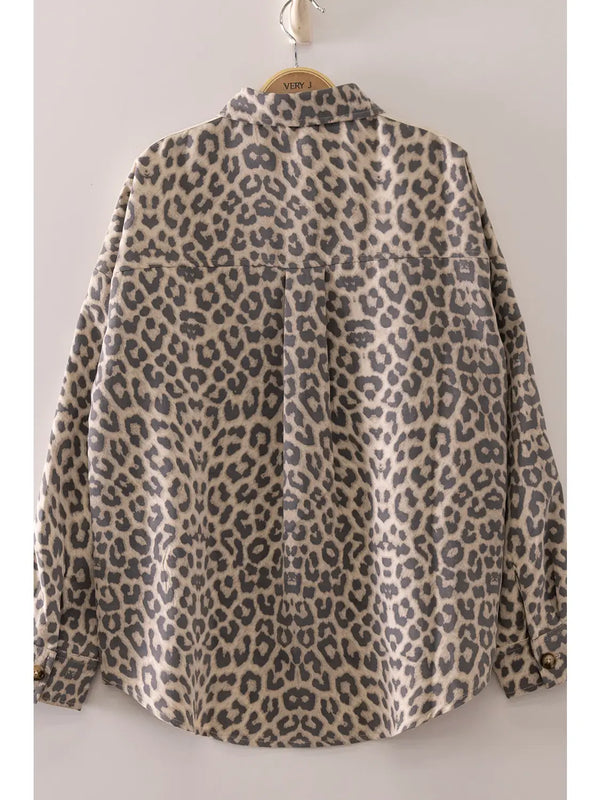 Leopard Print Utility Shirt