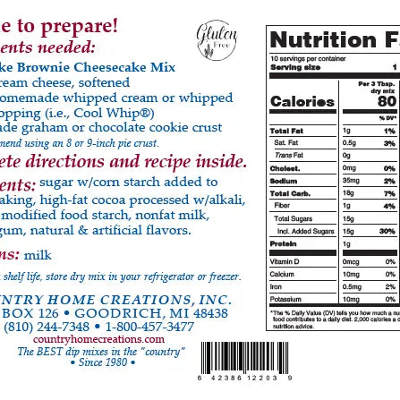 No Bake Brownie Cheesecake Mix