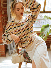 Load image into Gallery viewer, Plus Multicolor Crew Knit Sweater
