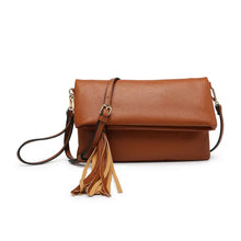 Load image into Gallery viewer, Austin Flapover Tassel Crossbody Clutch
