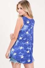 Load image into Gallery viewer, Sleeveless Tie Dye and Stars Top
