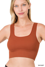 Load image into Gallery viewer, Ribbed Square Neck Cropped Tank
