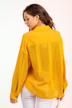 Load image into Gallery viewer, Long Sleeve Button Down Crochet Jacket
