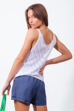 Load image into Gallery viewer, Diagonal Detail Solid Knit Tank Top
