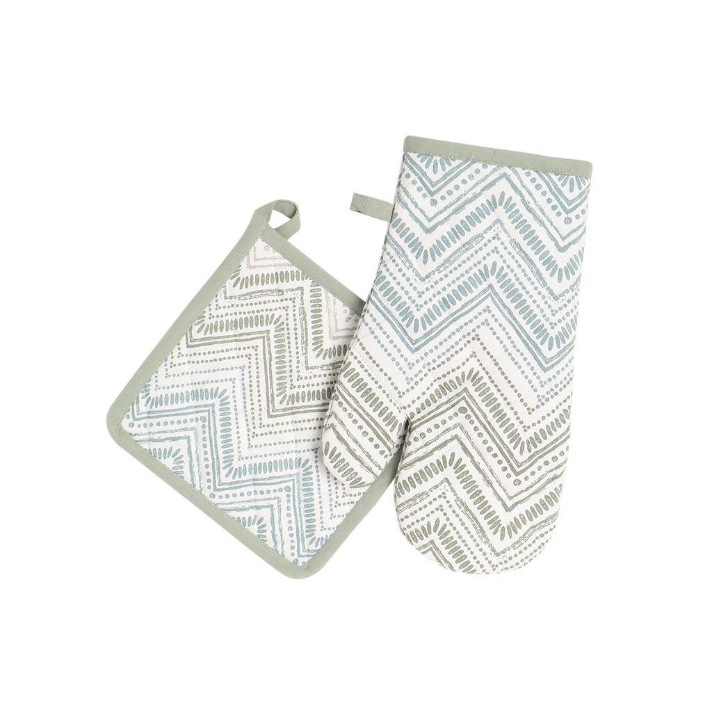 Printed Pot Holder & Oven Mitt Set