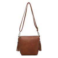 Dylan Crossbody w/ 2 Side Tassel Zippers