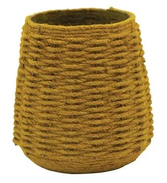 Hand-Woven Jute and Glass Votive Holder