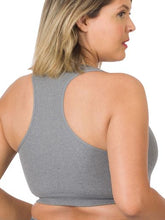 Load image into Gallery viewer, Ribbed Plus Cropped Racerback Tank Top
