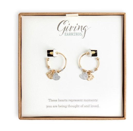 Giving Earrings-Double Heart