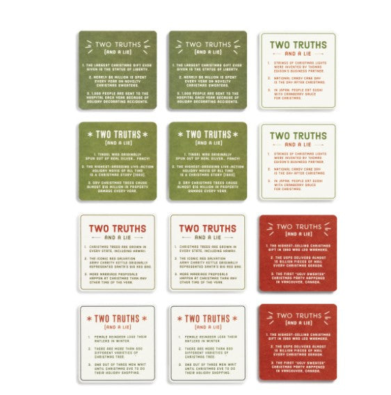 Party Coaster Set-Holiday Truth and Lies