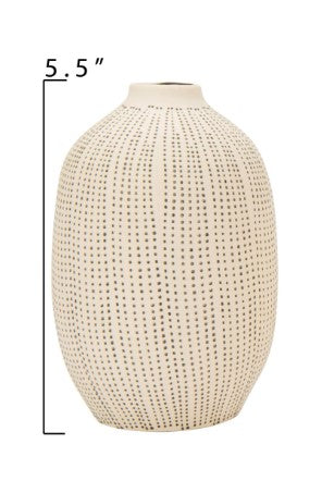 Stoneware Textured Vases