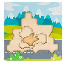 Load image into Gallery viewer, Wooden Transportation Layered Puzzle
