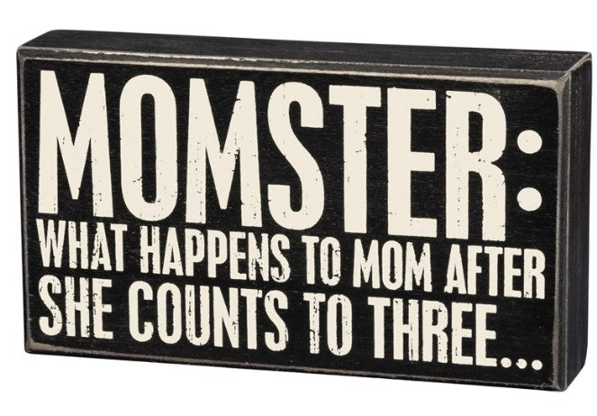 Box Sign - Momster