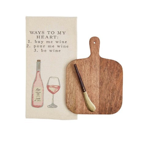 Wine Board and Towel Set