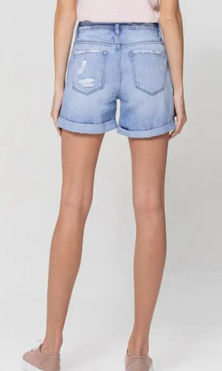 Vervet Distressed Boyfriend Short With Cuff