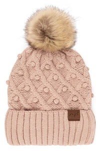 C.C Bobble Beanie Hat With Pom