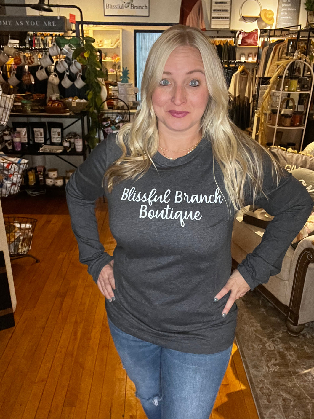 Long Sleeve Blissful Branch Graphic Tee