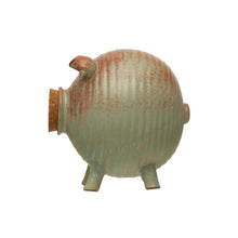 Load image into Gallery viewer, Stoneware and Cork Piggy Bank
