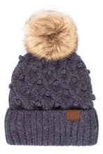 Load image into Gallery viewer, C.C Bobble Beanie Hat With Pom
