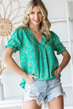 Load image into Gallery viewer, Jacquard Floral V-neck
